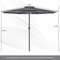 Costway 12 FT Patio Umbrella Outdoor Market Umbrella with Crank Handle 8 Sturdy Ribs Coffee/Beige/Red/Navy/Gray